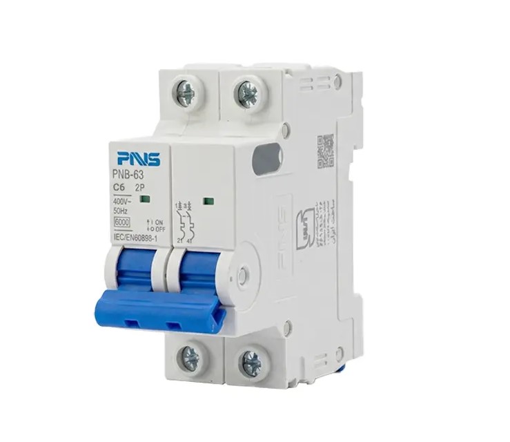 کلید مینیاتوری 16 امپر 2 پل PNS ELECTRIC PNB-63-C16 2P